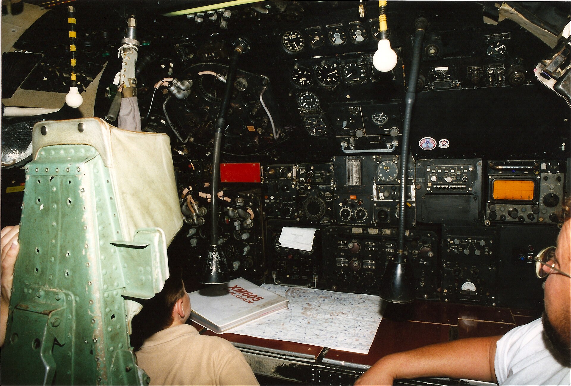 Rear crew stations of an Avro Vulcan, including navigator radar positions